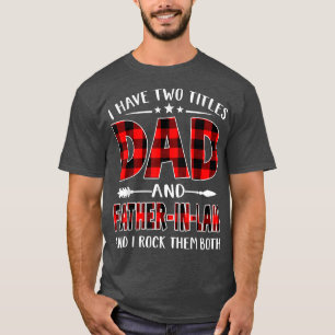T-shirt J'Ai Deux Titres Papa & PèreInLaw Red Plaid Fath