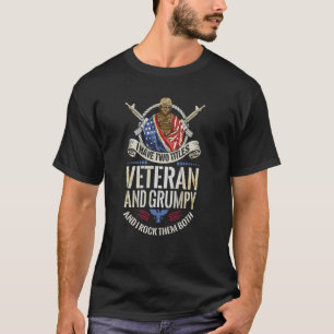 T-shirt J'ai deux titres Vétérinaire et Grumpy Memorial Da