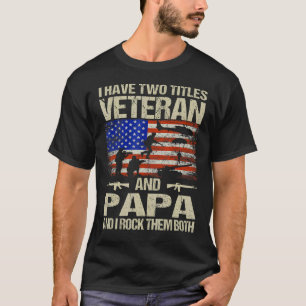 T-shirt J'Ai Deux Titres Vétérinaire Et Papa Et Je Les Roc