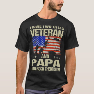 T-shirt J'Ai Deux Titres Vétérinaire Et Papa Et Je Les Roc