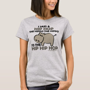 T-shirt J'ai dit le gris de l'hippopotame   de hip hop