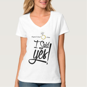 T-shirt J'ai dit oui ! Personnalisé avec la date de