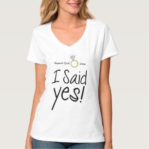 T-shirt J'ai dit oui ! Personnalisé avec la date de