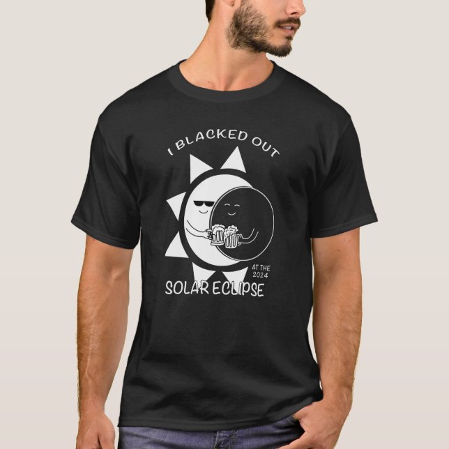 T-shirt J'Ai Éclaté À L'Éclipse Solaire 2024 (Devant)