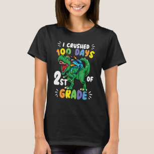 T-shirt J'Ai Écrasé 100 Jours De Dinosaure De 2E Année De