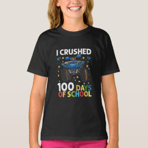 T-shirt J'ai écrasé 100 jours de garçons de camion monstre
