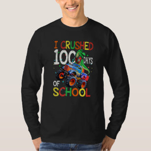 T-shirt J'Ai Écrasé 100 Jours De L'École Dino Rex Riding M