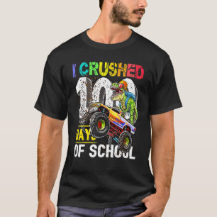 T-shirt J'ai écrasé 100 jours d'école dinosaure monstre ca