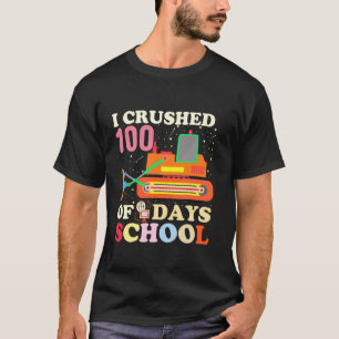 T-shirt J'ai écrasé 100 jours d'école garçons pelle pour e