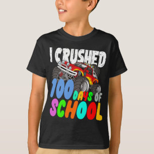 T-shirt J'Ai Écrasé 100 Jours D'Enseignant De Camion Monst