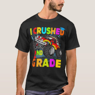 T-shirt J'ai écrasé 2e année Monster Truck Graduation Kids