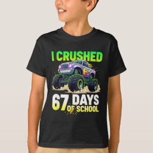 T-shirt J'ai écrasé 67 jours d'école 6 7 Mème drôle Six Se