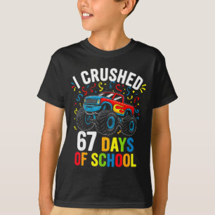 T-shirt J'ai écrasé 67 jours d'école drôle six sept mème B