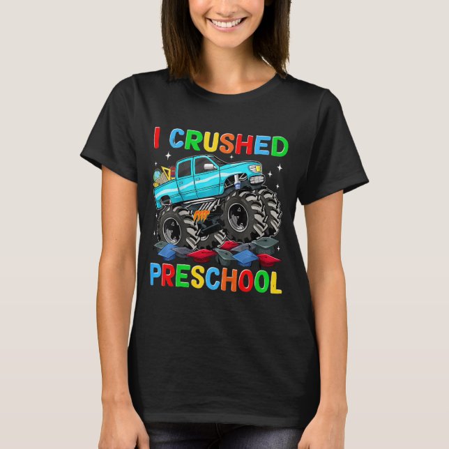 T-shirt J'Ai Écrasé Le Dernier Jour De L'École Monster Tru (Devant)