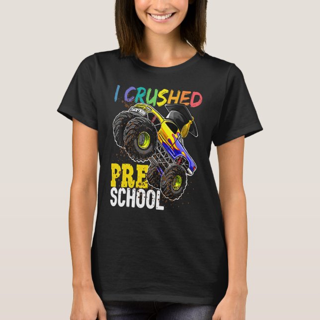 T-shirt J'ai écrasé Monster de l'école maternelle Monster  (Devant)
