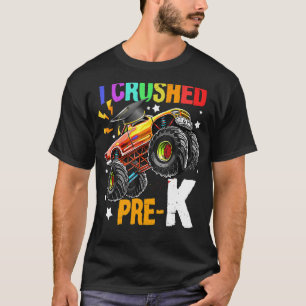 T-shirt J'Ai Écrasé Pré K Cute Monster Camion Dernier Jour