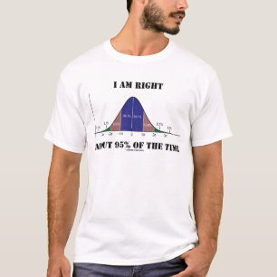 T-shirt J'ai environ 95% ans droit de l'humour de courbe