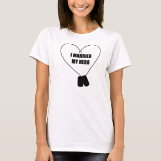T-shirt j'ai épousé mon héros