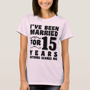 T-shirt J'ai été marié pendant 15 ans Fête de mariage drôl