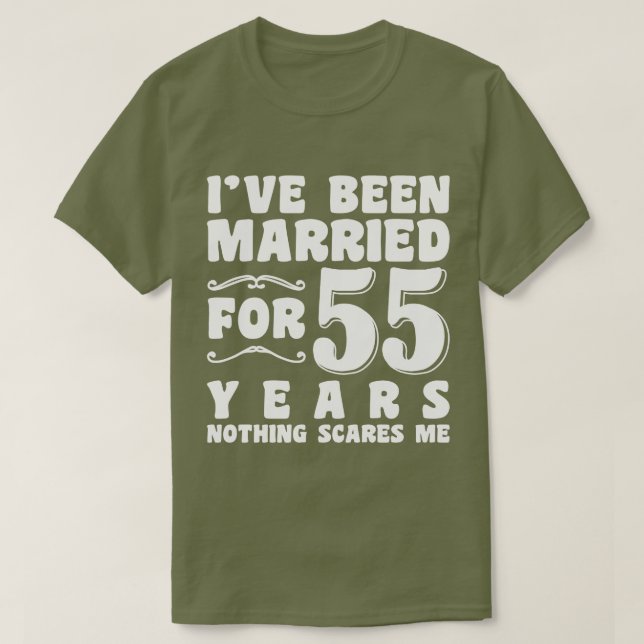 T-shirt J'ai été marié pendant 55 ans Mari Épouse Humour (Design devant)