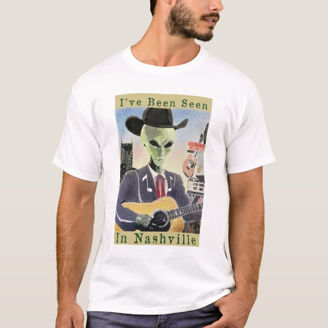 T-shirt J'Ai Été Vu À Nashville Alien (Devant)