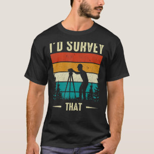 T-shirt J'ai étudié ce caricaturiste rétro-arpenteur