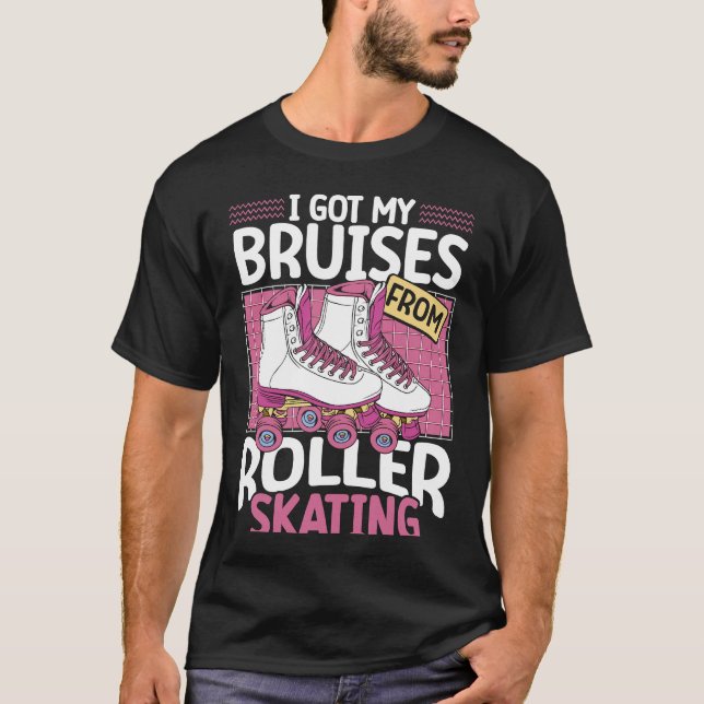 T-shirt J'ai eu mes bleus du roller skating dos impression (Devant)