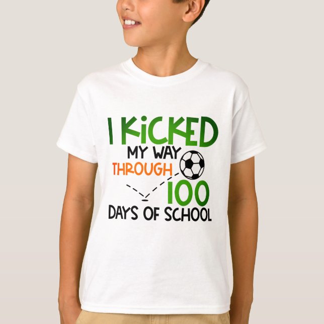 T-shirt J'Ai Fait Mon Chemin Pendant 100 Jours De Football (Devant)