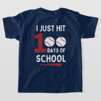 J'ai frappé 100 Days Of School baseball front & ba