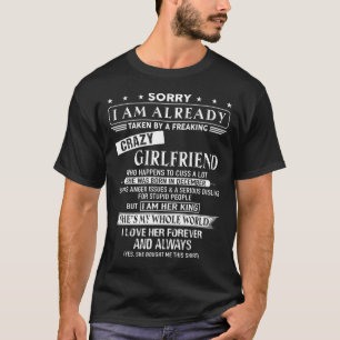T-shirt J'ai Freaking Crazy Girlfriend né en décembre
