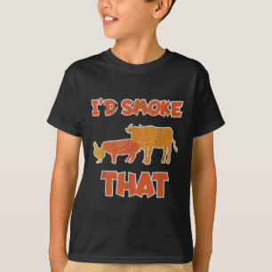T-shirt J'Ai Fumé Que Bbq Viande Fumeur Barbecue Grill