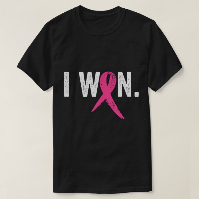 T-shirt J'Ai Gagné Le Soutien À La Sensibilisation Au Canc (Design devant)