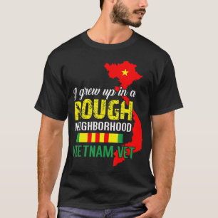 T-shirt J'Ai Grandi Dans Un Quartier Brut Viêt Nam Vétérin