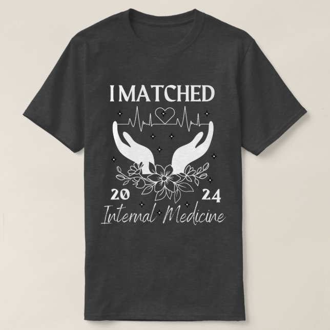 T-shirt J'ai jumelé médecine interne Résidence Match Jour  (Design devant)