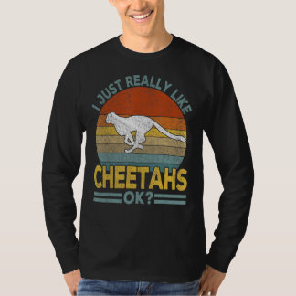 T-shirt J'Ai Juste Vraiment Comme Cheetah Funny Cheetah Re
