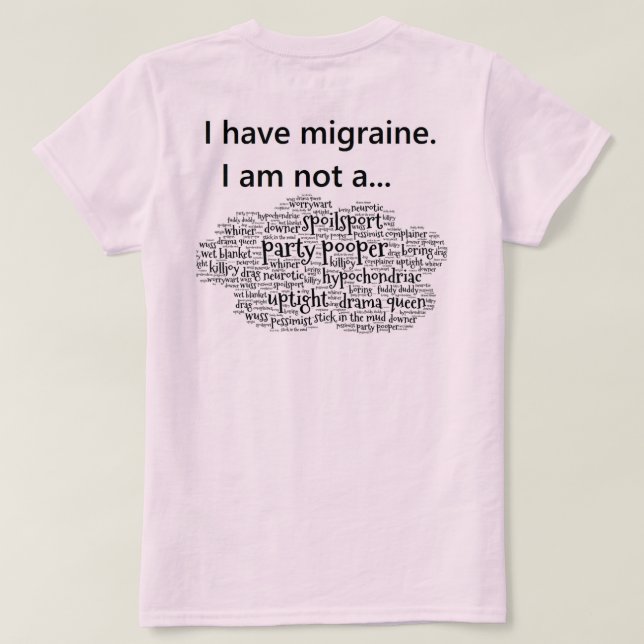 T-shirt J'ai la migraine (Design dos)