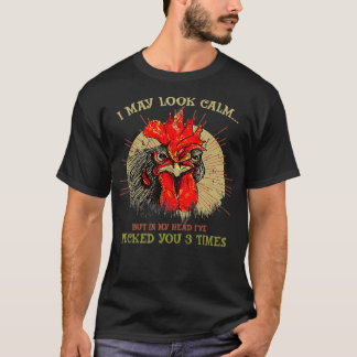 T-shirt J'Ai L'Air Calme Mais Dans Ma Tête Je T'Ai Écrasé 
