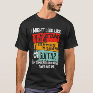 T-shirt J'Ai L'Air De T'Écouter Drôle Guita