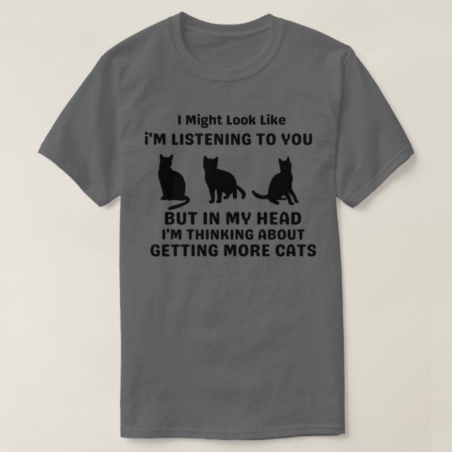 T-shirt J'Ai L'Air De Vous Écouter, Mais Dans Mon Lui (Design devant)
