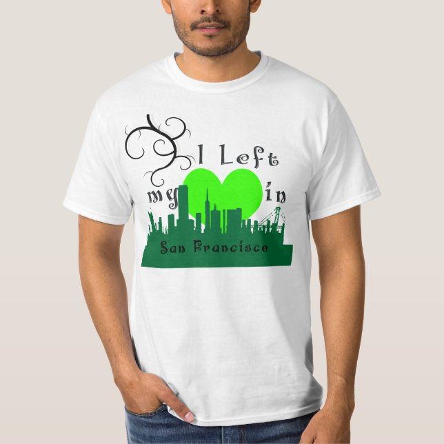 T-shirt J'ai laissé mon coeur à San Francisco (Devant)