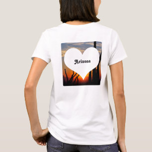 T-shirt J'ai laissé mon coeur dans le coucher du soleil d