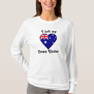 T-shirt J'ai laissé mon coeur vers le bas dessous