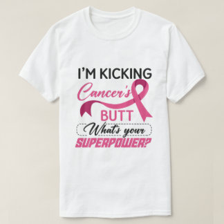 T-shirt J'ai lancé le cancer du sein à la gorge