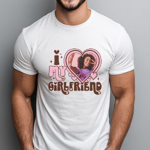 T-shirt J'AI LE COEUR de ma petite amie Custom Photo Love