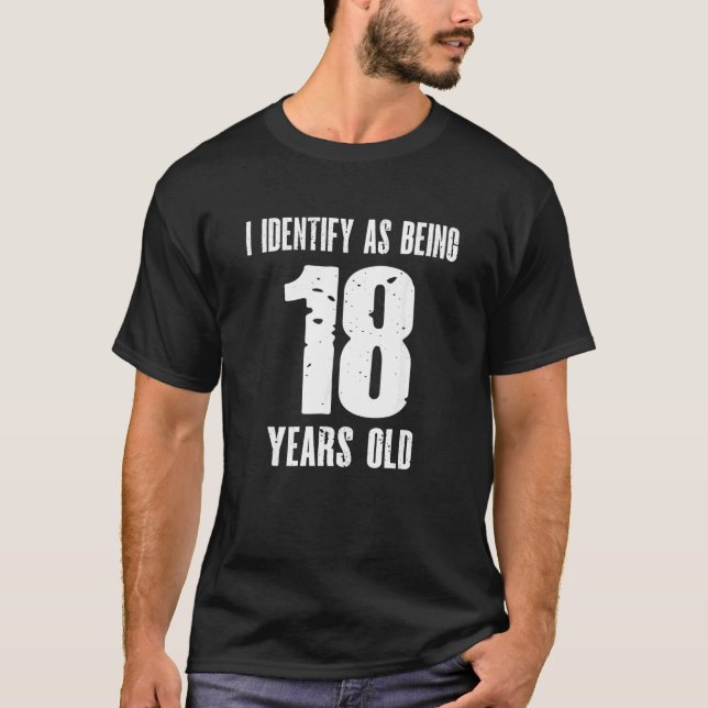 T-shirt J'Ai L'Identité D'Avoir 18 Ans 18E Anniversaire (Devant)