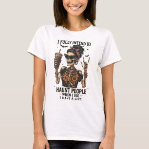 T-shirt J'ai l'intention de hanter les gens Art de café sq