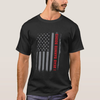 T-shirt J'Ai Lu Books Interdits US Drapeau Lecteurs Livre 