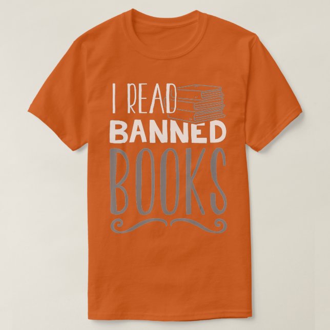 T-shirt J'ai lu des livres interdits, lecteur, ver de livr (Design devant)