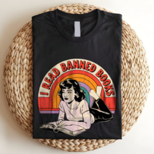 T-shirt J'ai lu des livres interdits Retro Bookworm Girl