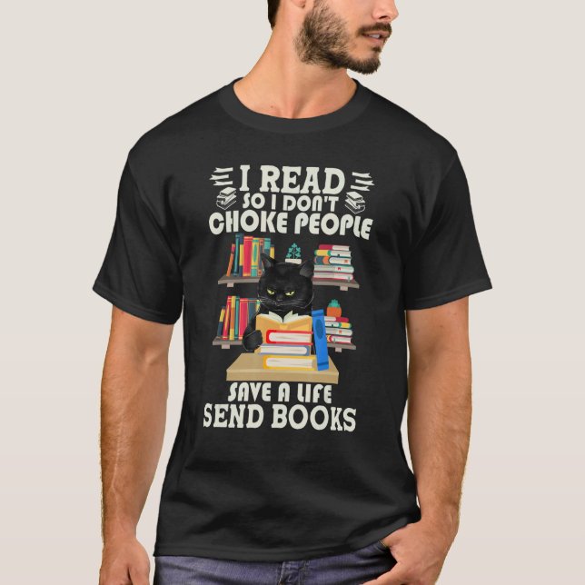 T-shirt J'ai lu pour que je n'étouffe pas les gens Envoyer (Devant)
